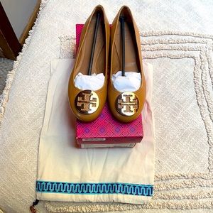 Tory Burch Tumbled Leather Reva Ballet Flat